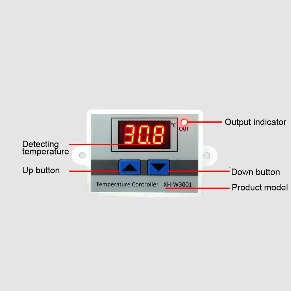 12 В 24 в 110 В 220 В цифровой светодиодный регулятор температуры для инкубатора охлаждающий нагревательный переключатель Термостат NTC металлический датчик