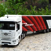 Изысканный, Коллекционная модель из сплава подарок 1: 64 масштаб FAW J7 сверхмощный контейнер грузовик тягач литья под давлением Игрушка Модель дисплея