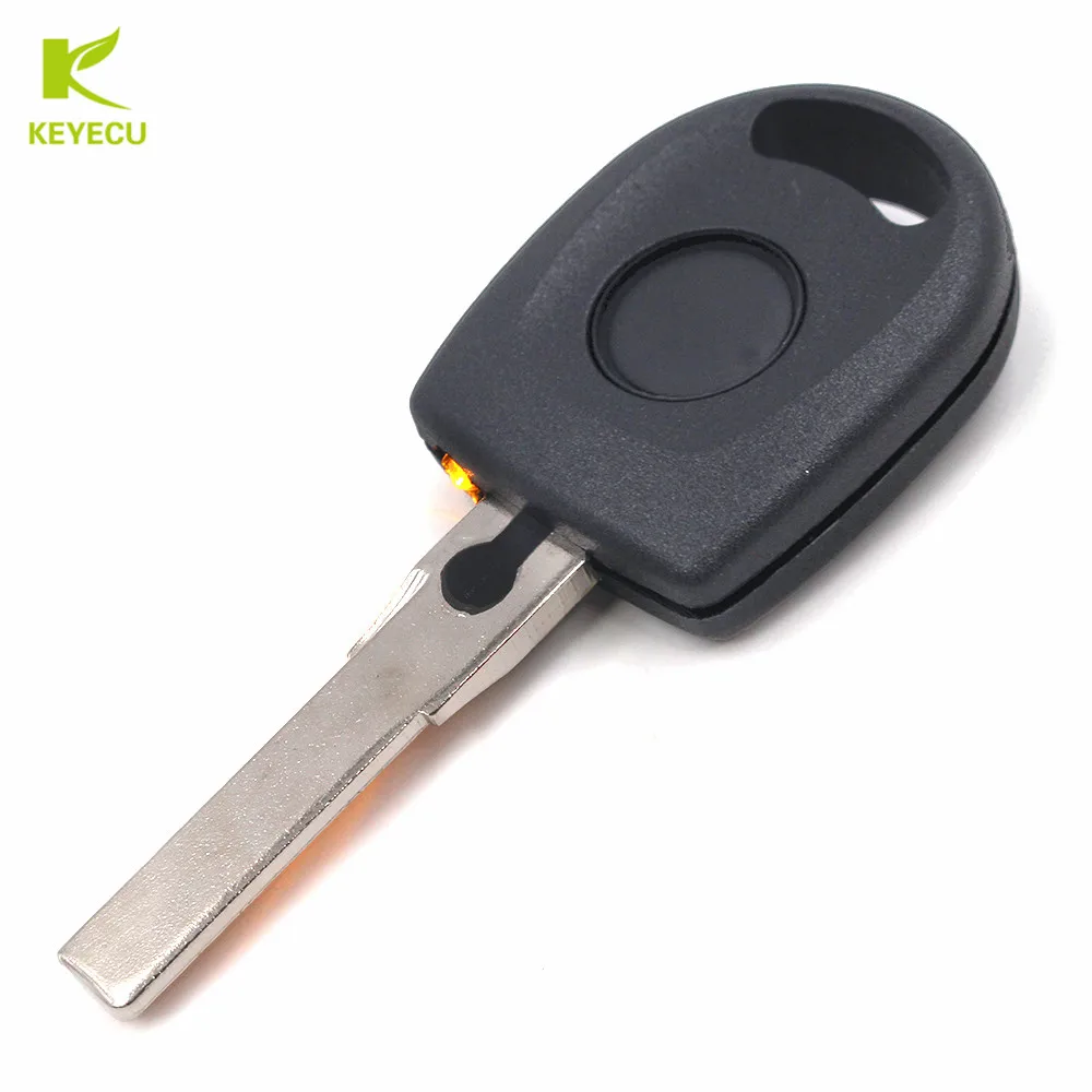 Keyecu Replacement Transponder Key Shell Case Fob With Light For Vw
