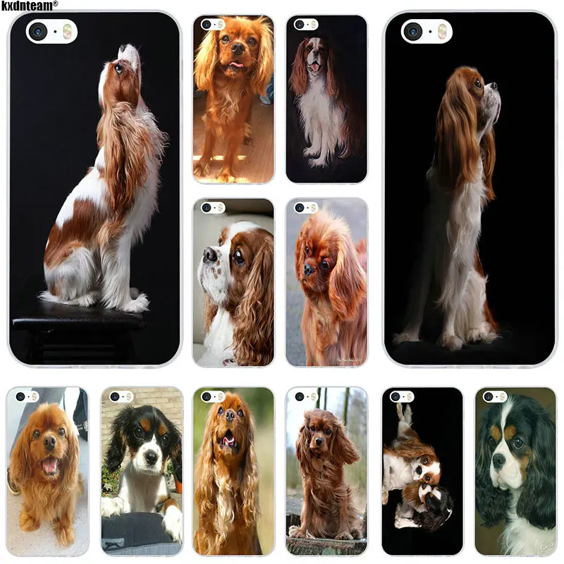 

Cavalier King Charles Spaniel Dog Puppies Soft TPU Silicon Phone Cases for iPhone 6 6S 7 8 Plus 4 4S 5 5S 5C SE X Coque Shell