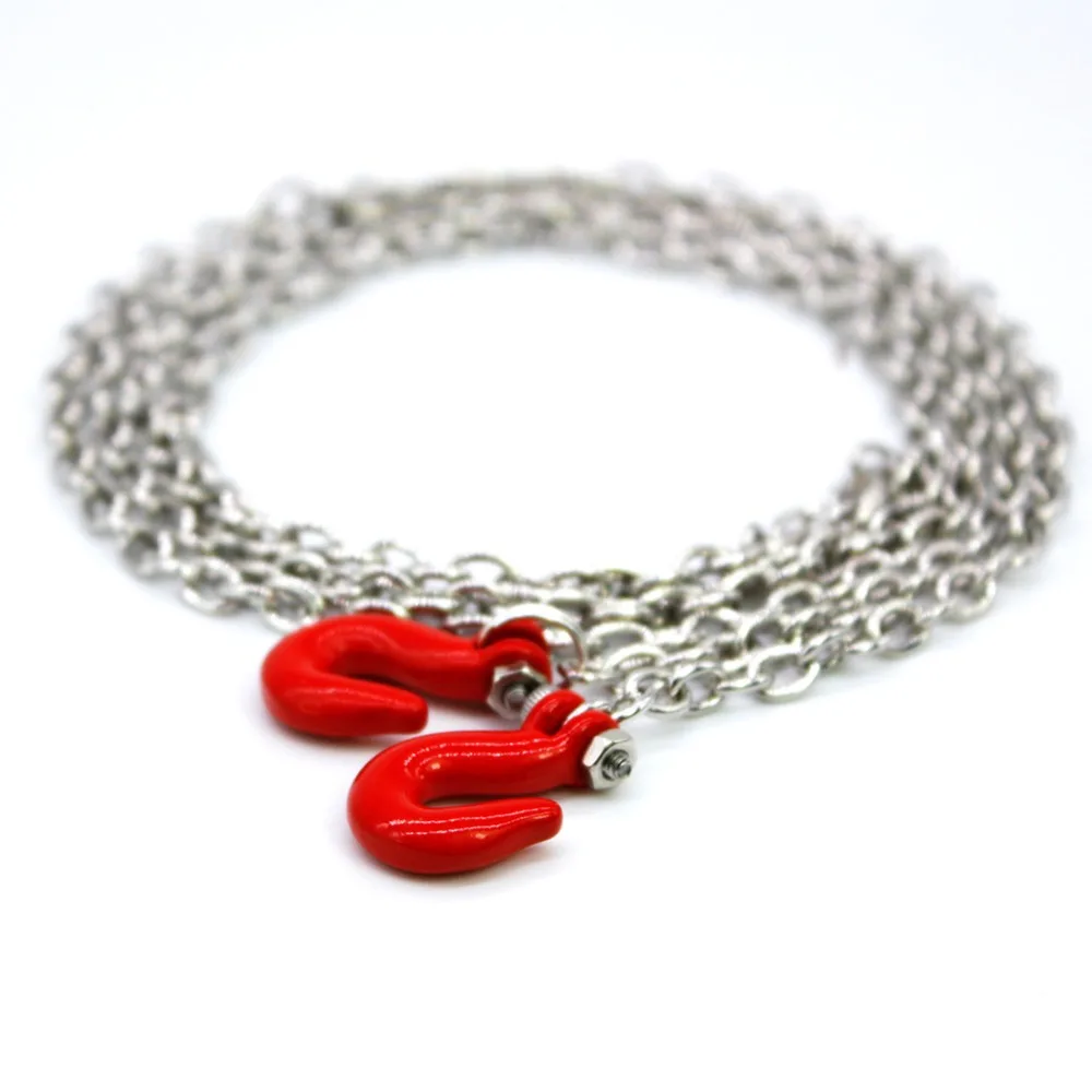 

High Quality 1:10 Scale Chain & Hooks 110mm Length For RC Crawler Truck Accessory Black