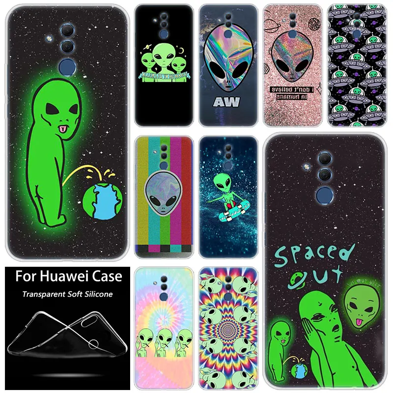 

Hot Trippy Tie Dye Peace Alien Soft Silicone Case for Huawei Mate 10 20 Lite Pro Y7 Y9 Prime 2019 Y5 2019 Y6 Prime 2018 Y5 2017