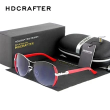 HDCRAFTER Hot Selling Women Sunglasses Fashion Cat Eye Glasses Women Brand Designer Sunglasses Elegant Driving Googles