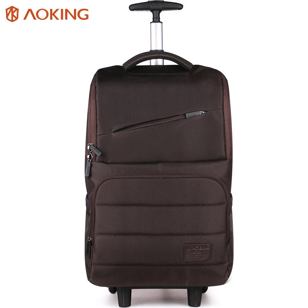 

Aoking Nylon Waterproof Travel Luggage Trolley Backpack Women Men Lightweight Luggage Bag for Laptop Roll Wheeled Trolley Bags