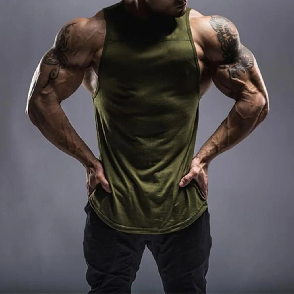 

Gym Clothing Bodybuilding Men's Muscle Sleeveless Tank Top Bodybuilding Sport Fitness Vest debardeur homme