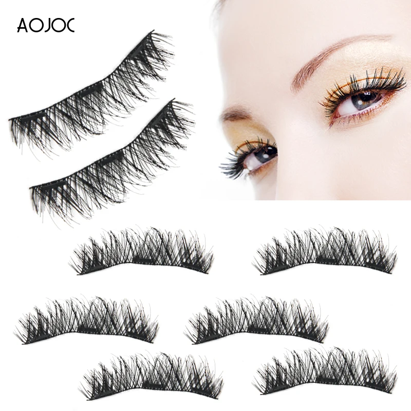 False Eyelashes Triple Natural Soft Hair volume