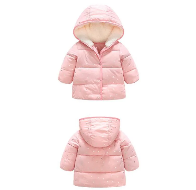 CROAL CHERIE 80-120cm Warm Fleece Hat Baby Winter Jacket And Coat For Boys Velvet Cotton Padded Hooded Kids Girls Jacket  (4)