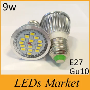 

E27 E14 MR16 GU10 Lampada LED Bulb 9w 110V 220V Bombillas LED Lamp Spotlight 15 LED 5730 Lampara Spot Light