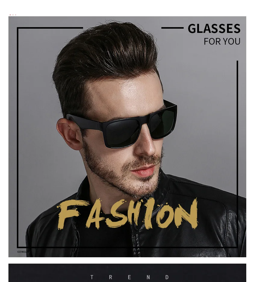 SIMPRECT солнцезащитные очки в квадратной оправе в стиле ретро Для мужчин поляризационные UV400 высокое качество вождения солнцезащитные очки Ночное видение люнет De Soleil Homme