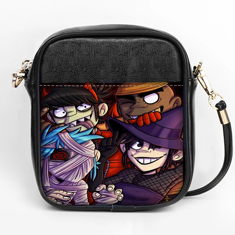 Custom gorillaz Sling Bag Women Sling Shoulder Bags Leather Mini Girls Tote Party Bag DIY Sling ...