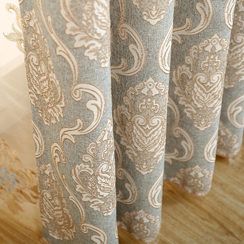 Европейская королевская Роскошная отвесная занавеска, модная жаккардовая плотная затемненная занавеска для гостиной, спальни, на окно, драпированная ткань T& 245#30