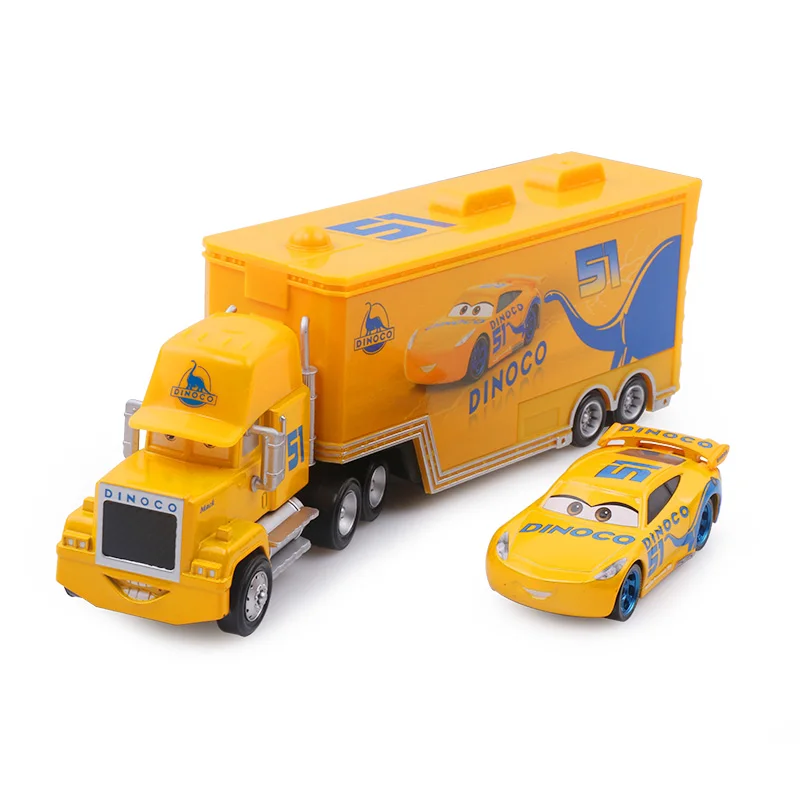 Two cars 12 Дисней Pixar Тачки 2 3 игрушки Молния Маккуин Джексон шторм мак грузовик 1:55 литая под давлением модель автомобиля для детей рождественские подарки - Цвет: Two cars 12