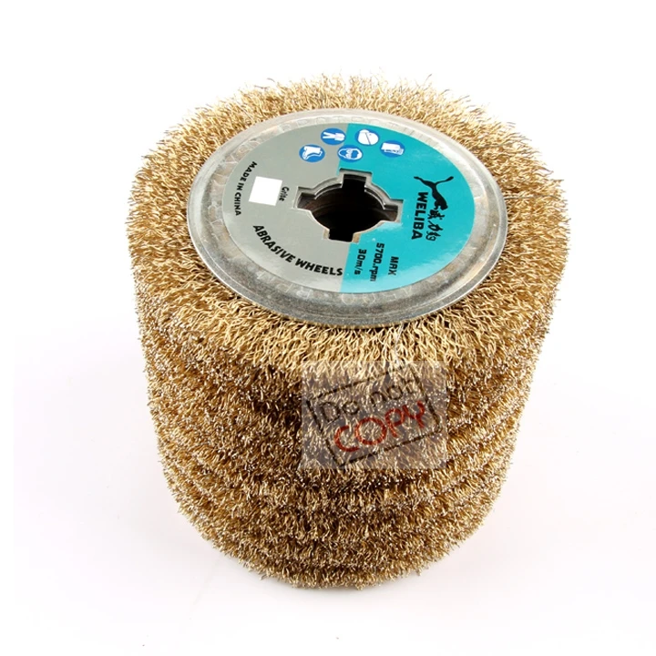 120*100 polishing wheel stainless steel wire wheel suit for electric