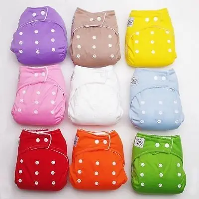 

New Unisex Reusable Size Adjustable Washable Leakproof Baby Cloth Diaper Nappy Infant Nappy Cloth Diapers Soft Covers Baby Nappy