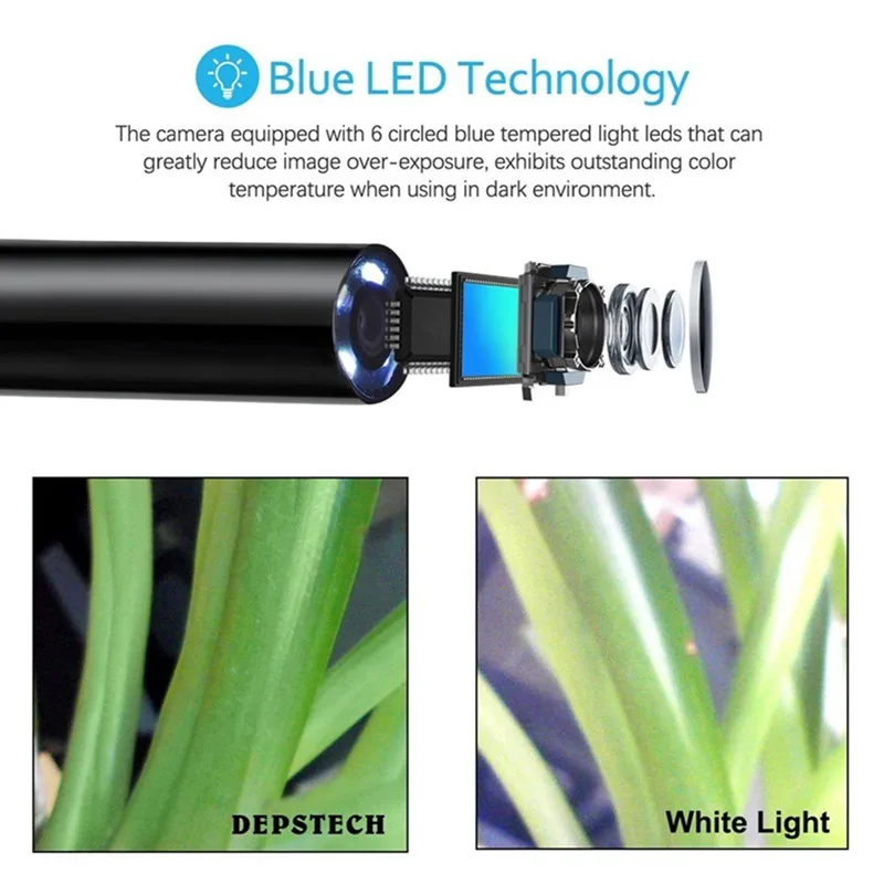 VicTsing 1510m 3-in-1 Android Type-C USB Endoscope Camera Wifi Borescope 6 LED Snake Camera For Mac OS Windows Car Repair Tool (26)