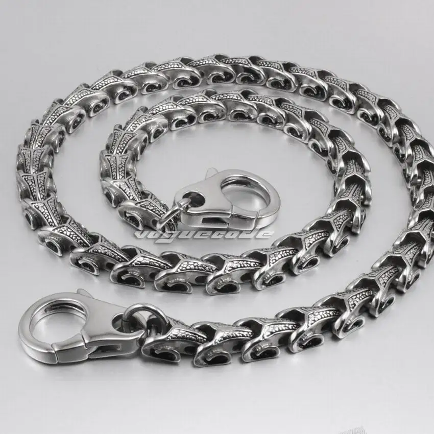Huge Heavy 316L Stainless Steel Curb Link Chain Mens Biker Punk Necklace 5C004NB 