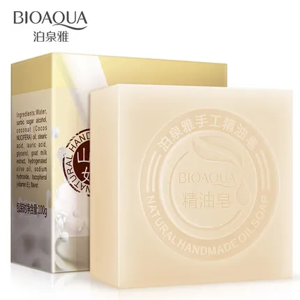 2Pcs/Lot BIOAQUA Goat Milk Handmade Soap Skin Whitening Soap Blackhead Remover Acne Treatment Face Wash Hair Care Bath Skin Care 2Pcs/Lot BIOAQUA Goat Milk Handmade Soap Skin Whitening Soap Blackhead Remover Acne Treatment Face Wash Hair Care Bath Skin Care