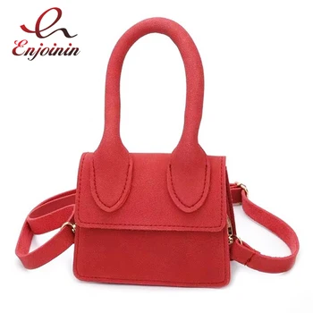 

Big Handle Simple Designer Shoulder Handbag Soft Frosted Square Women Crossbody Bags Shoulder Strap Sling Bags Small Totes Flap