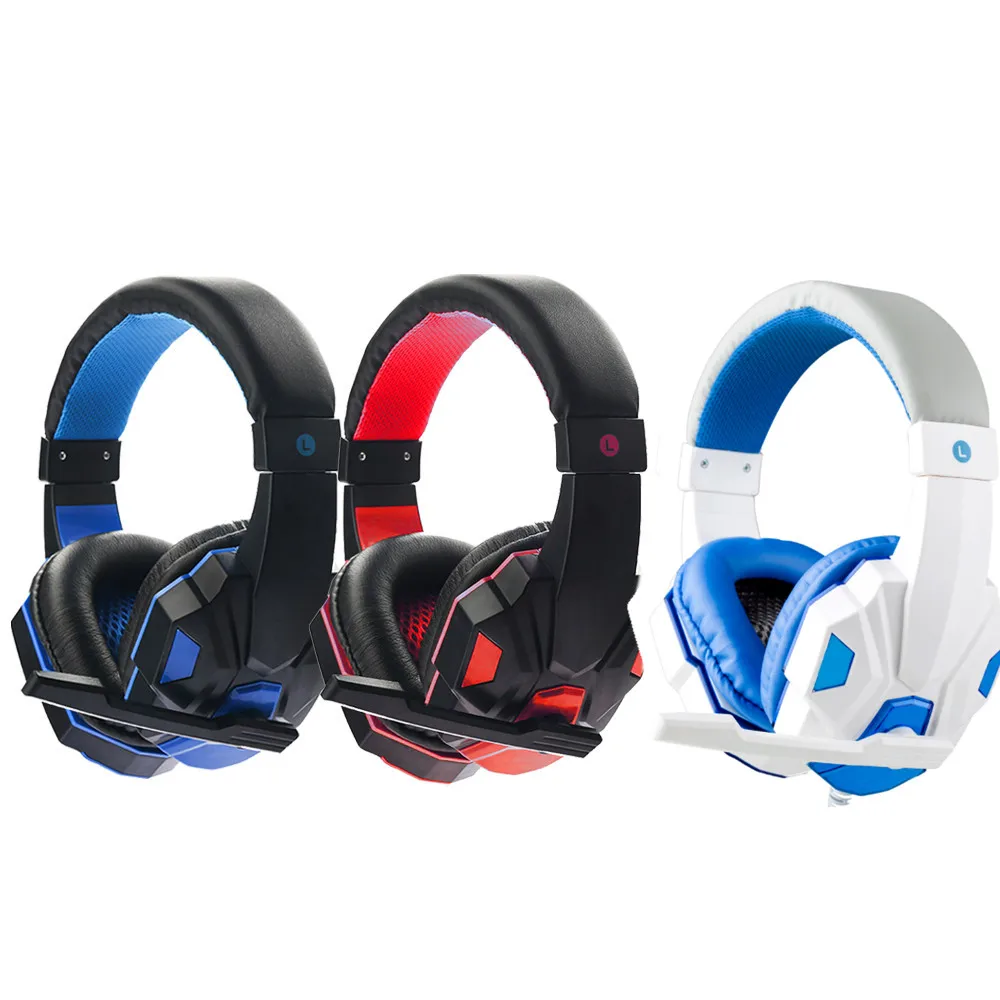 

Univerity Surround Stereo Gaming Headset Headband Headphone USB 3.5mm LED with Mic for PC Deep Bass Real Game Drop Shipping