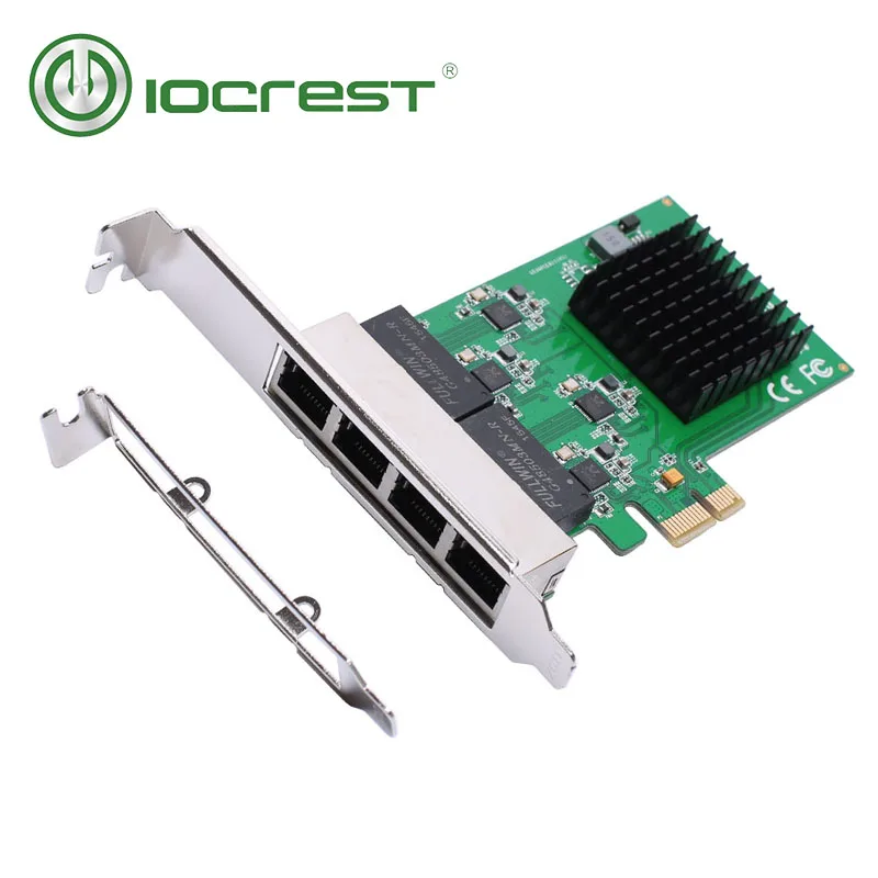 Iocest PCI-Express 4 порта Gigabit Ethernet контроллер карты RTL8111 чипы с низкопрофильным кронштейном