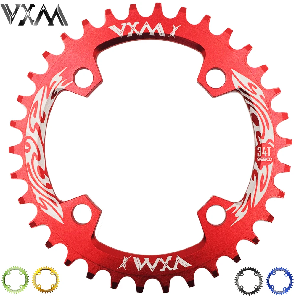 preço 96BCD VXM Bicicleta Crank Chainwheel 32 T 34 T 36 T 38 T Rodada de Largura Estreita anel cadeia MTB Bicicleta de Estrada Peças Da Bicicleta Pedaleira Roda Dentada