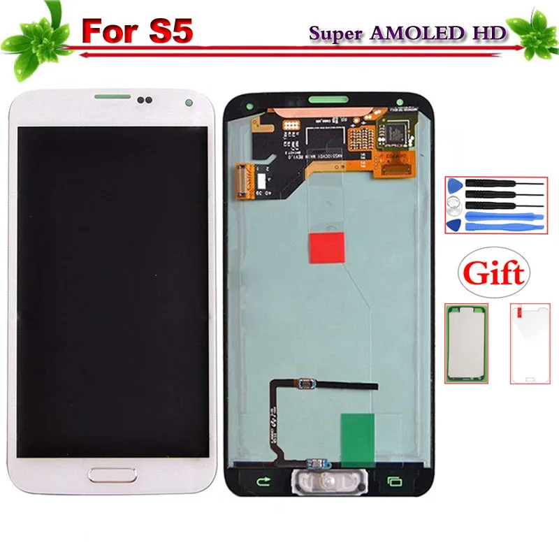

5.1" AMOLED replacement for Samsung Galaxy S5 i9600 G900F G900A G900V LCD Display Touch Screen Digitizer Assembly
