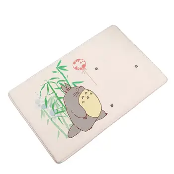 

Funny Totoro Print Carpets Non-slip Kitchen Bathroom Rugs For Home Living Room Floor Mats Home Decor