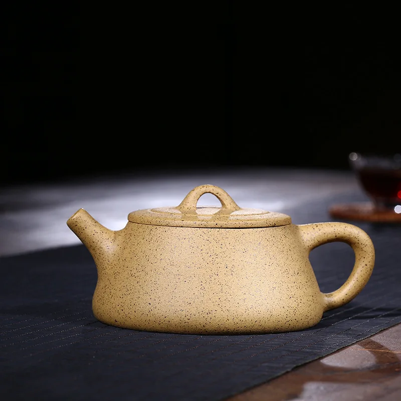 

Pottery Teapot Quality Goods Full Manual Raw Ore Sesame Section Mud Big Mouth Shipiao Kettle Kungfu Online Teapot Tea Set
