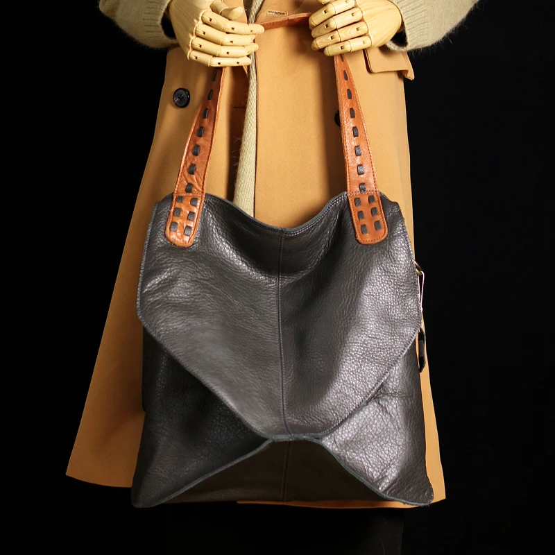  2019 nouveaux sacs d'été 100% sacs à main en cuir véritable grande capacité conception chaude femme