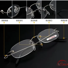 Специальное предложение Новые унисекс Hmc Leesbril Мужчины Женщины без оправки заушники овальные прозрачные линзы очки для чтения+ 1,0~ 4,0
