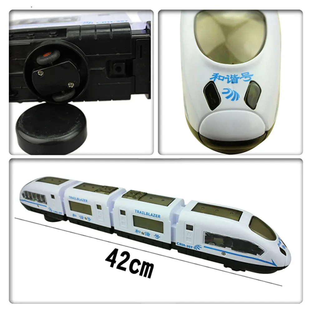 Электрический высокоскоростной поезд гармония Электрический свет музыка поезд модель руки на мозг игрушка