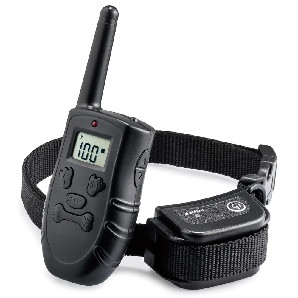 

IP3 Waterproof Dog Training Device 1 to 1 Electronic Bark Stopper 14~23 Inch Dog Collar 300m Control Range Include Battery