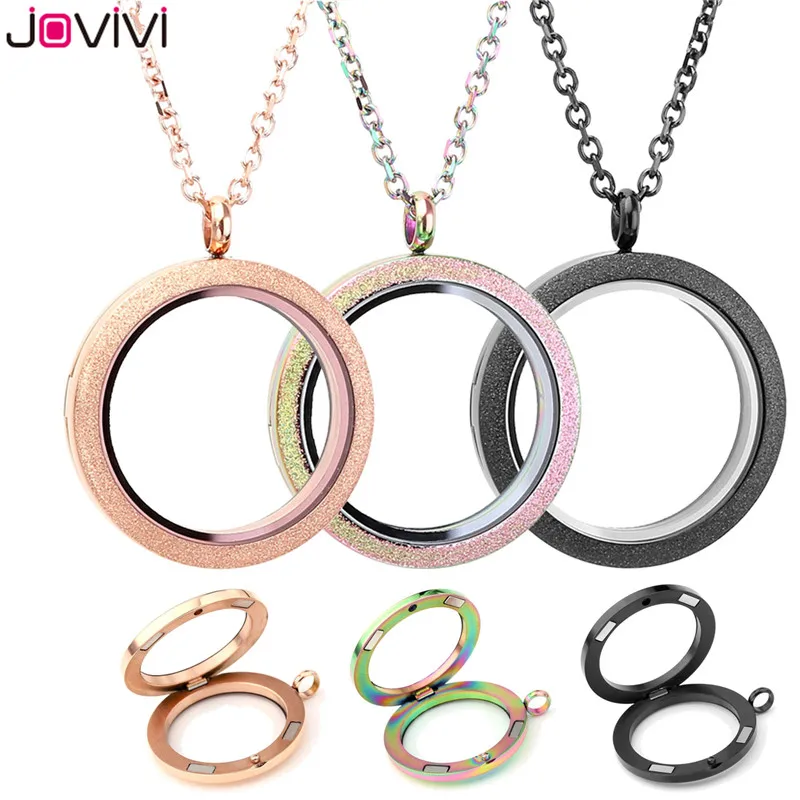 Jovivi 25/30 мм 316 нержавеющая сталь плавающая память очаровательное матовое Круглое