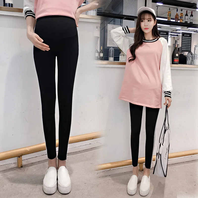 Maternity Legging Stripe Casual Elastic Waist Belly Sports Legging Clothes for Pregnant Cotton Women Pregnancy Pencil Pants