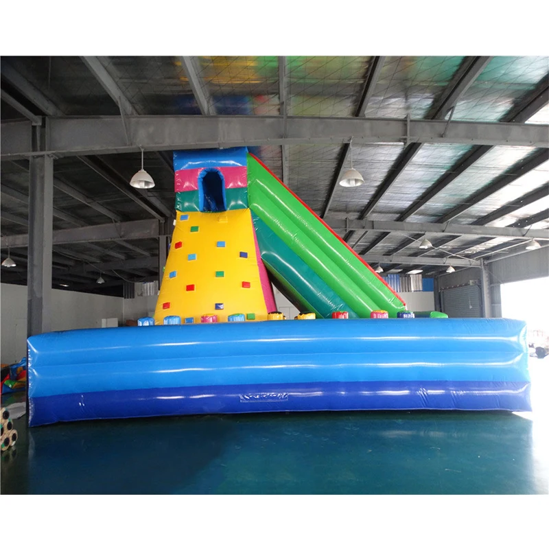 PVC Factory Inflatable Climbing Wall with inflatable slide inflatable