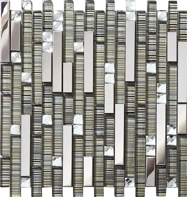 Azulejos de mosaico de vidrio compra lotes baratos de azulejos ... Gray Backsplash decoración