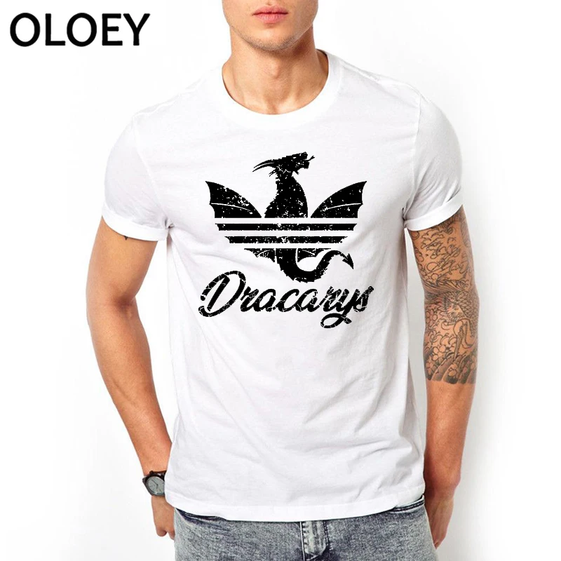 

Dracarys Men T Shirts Game of Thrones Daenerys T-Shirt Mother of Dragon Tops Tees Harajuku Vintage Camisetas Aesthetic Clothes