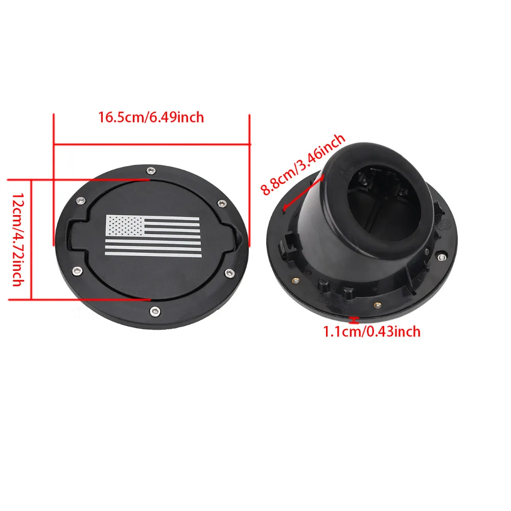 Fuel Filler Door Cover Gas For Jeep (1)