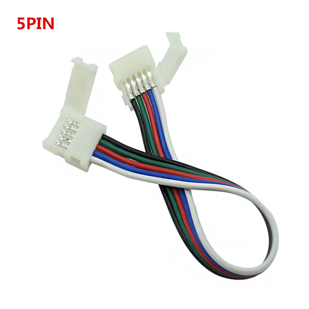 5-100 шт. 2pin 3pin 4pin 5pin 6pin разъем двойной карабин кабель для 3528 WS2812 5050 RGB RGBW rgbww светодиодный полосы света