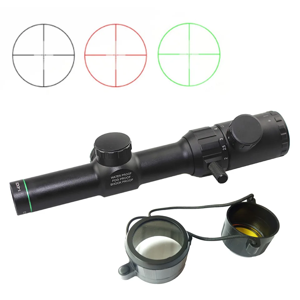 Scope com Montagens Spina Óptica Caça Mira Escopo 1-4x20 Riflescopes Retículo Rifle 2 Lunetas Riflescopes
