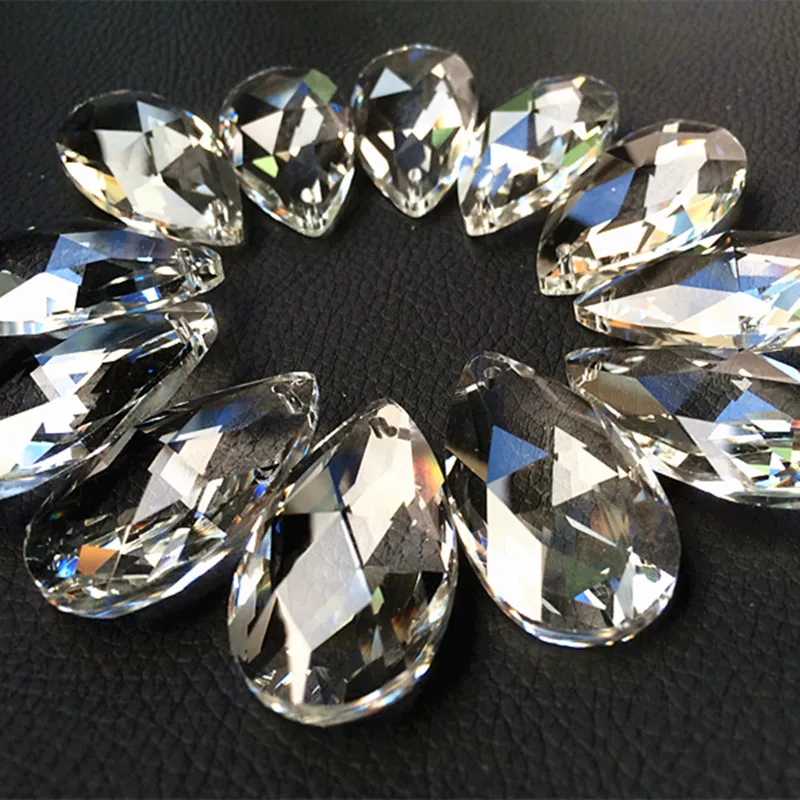

400PCS Clear K9 Crystal Faceted Water Drop Shape Chandelier Hanging Pendants Suncatcher Wedding Party/ Chirstmas Decoration