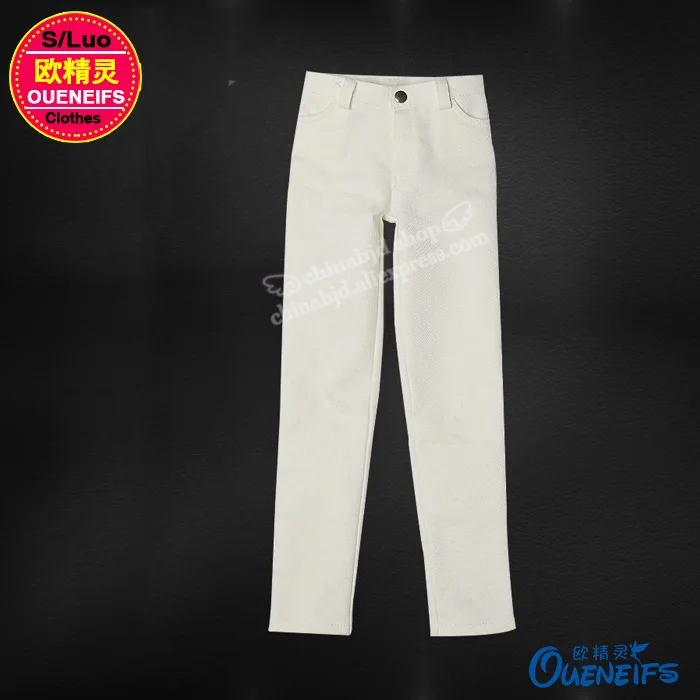BJD одежда Модные брюки, повседневные белые брюки, 1/3 bjd sd кукольная одежда, без куклы или парика YF3-166 - Цвет: YF3-166 trousers