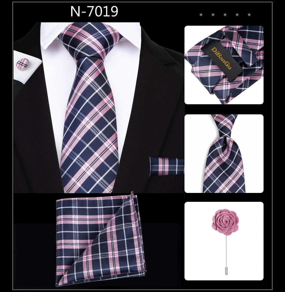 DiBanGu, подарки, галстуки для мужчин, модные, Пейсли, бирюзовый, Свадебный галстук, бутоньерка, шелковый галстук, галстук, платок, запонки, набор, H-001