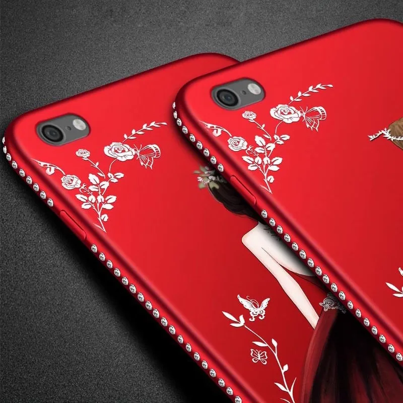 Portefeuille For iPhone 8 Case Luxury Glitter Rhinestone TPU Silicone Girls Back Cases Cover For Apple iPhone 7 Plus 6 6S 5 5S X (5)