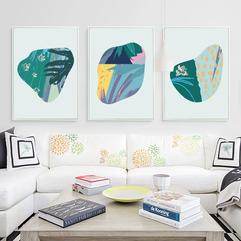 07G Modern Abstract Irregular Shape A4 Canvas Paintings Prints Posters