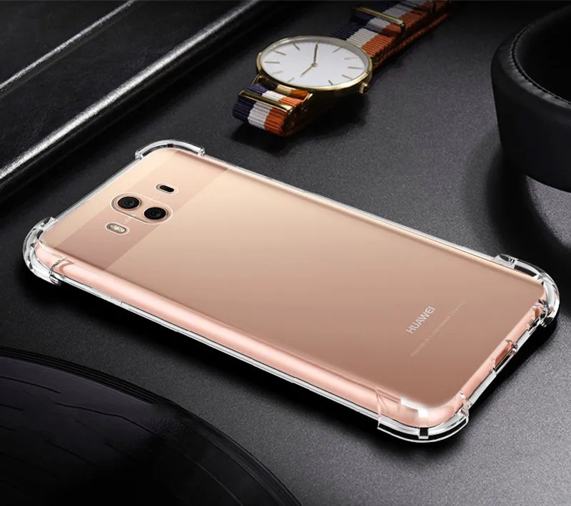 Антидетонационных Прозрачный чехол для Huawei Коврики 10 Pro lite Ясно Мягкий 360