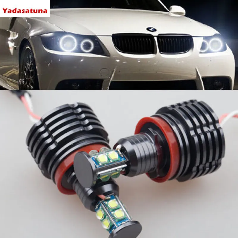 Set Cree T6 Chips Led Light 160W H8 White 6000K Error Free Angel Eyes Halo Ring Per Bmw E60 E70 E87 E90 E92 E93 X5 X6 Z4 M3