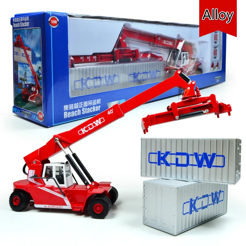 

Reach Stacker Bundle Inertia Toy Early Engineering Vehicles Construction Vehicle Truck Excellent 1/50 Alloy Container Crane