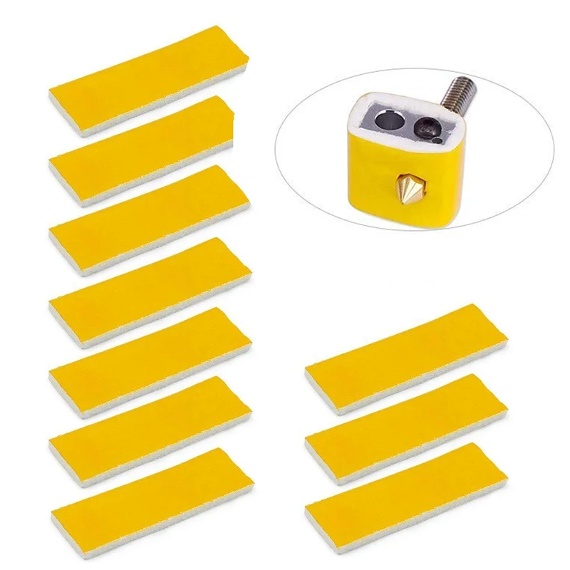 5X 3mm Thick 3D Printer Heating Block Cotton Hotend Nozzle*Heat Insulation new