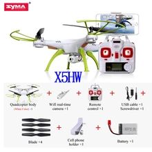 original syma X5HW wifi camera fpv rc quadcopter drone with 2.0MP hd 2.4G 4CH 6axis helicopter headless high hold mode toys